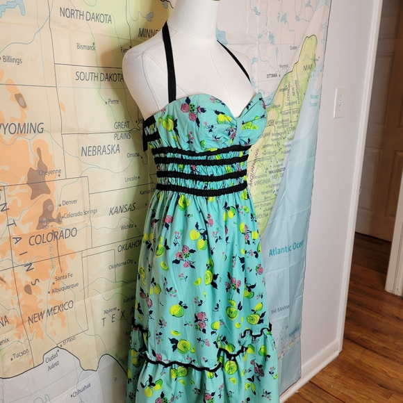 Betsey Johnson Vintage Y2K Lemon Halter Dress - Picture 5 of 16